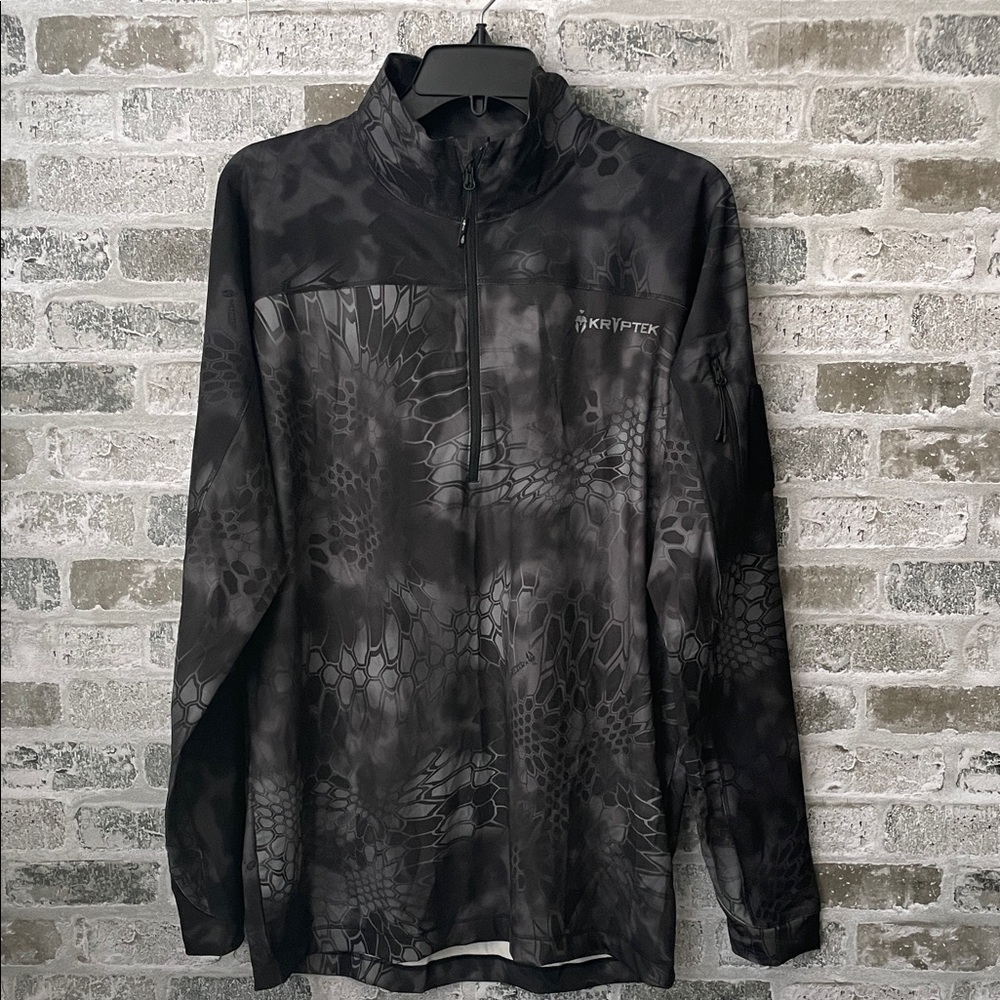 Kryptek VALHALLA Quarter Zip Jacket Men’s size Medium Camo Long Sleeve Outdoor
